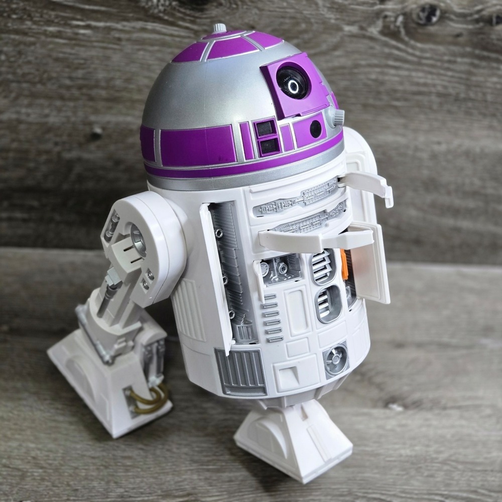 Disney Star Wars R2 Unit Purple White Droid Depot Tested w/ Remote & Bag - Picture 8 of 17
